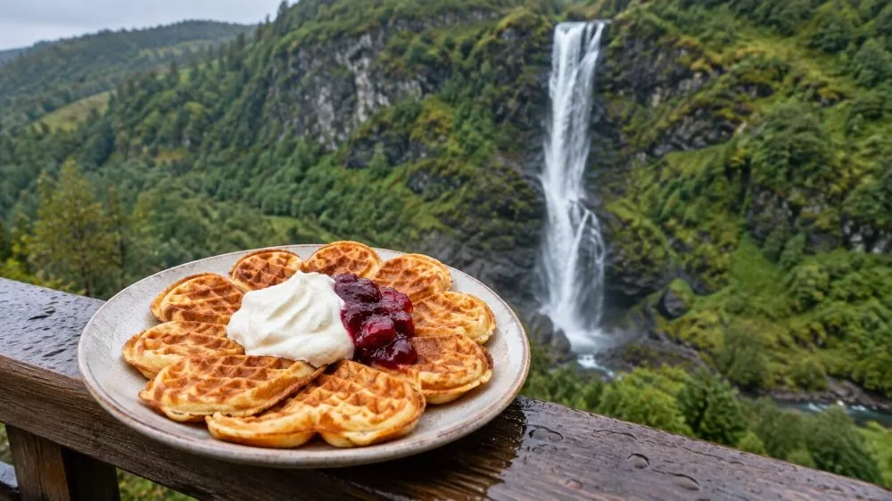 Bergen: Old Town and Waterfalls Guided Tour with Waffles